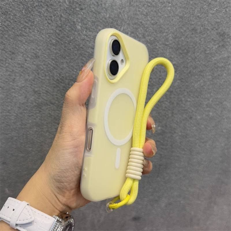 Hand Wrist Strap Matte Case for iPhone